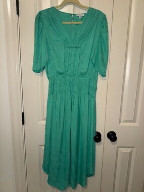 Current Air Vintage-Inspired Teal Midi Dress